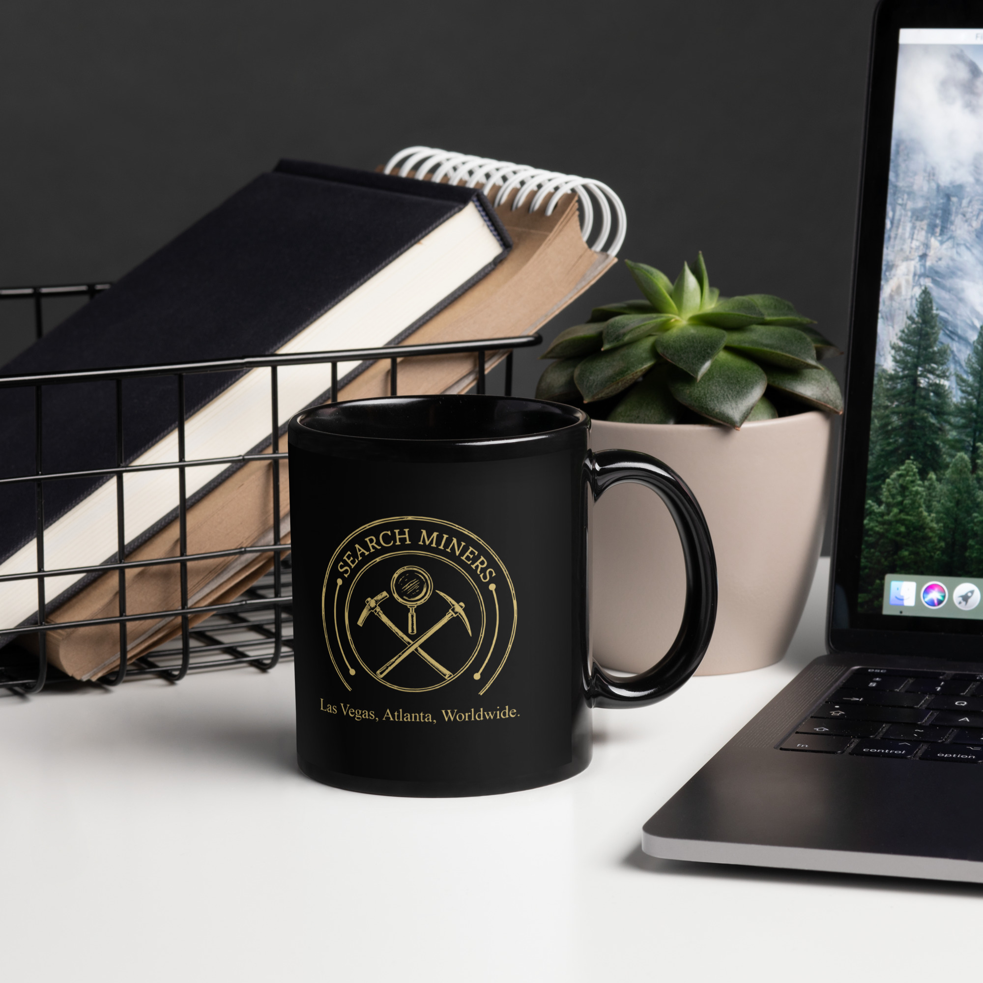 Black Glossy Enamel Camp Mug - Image 7