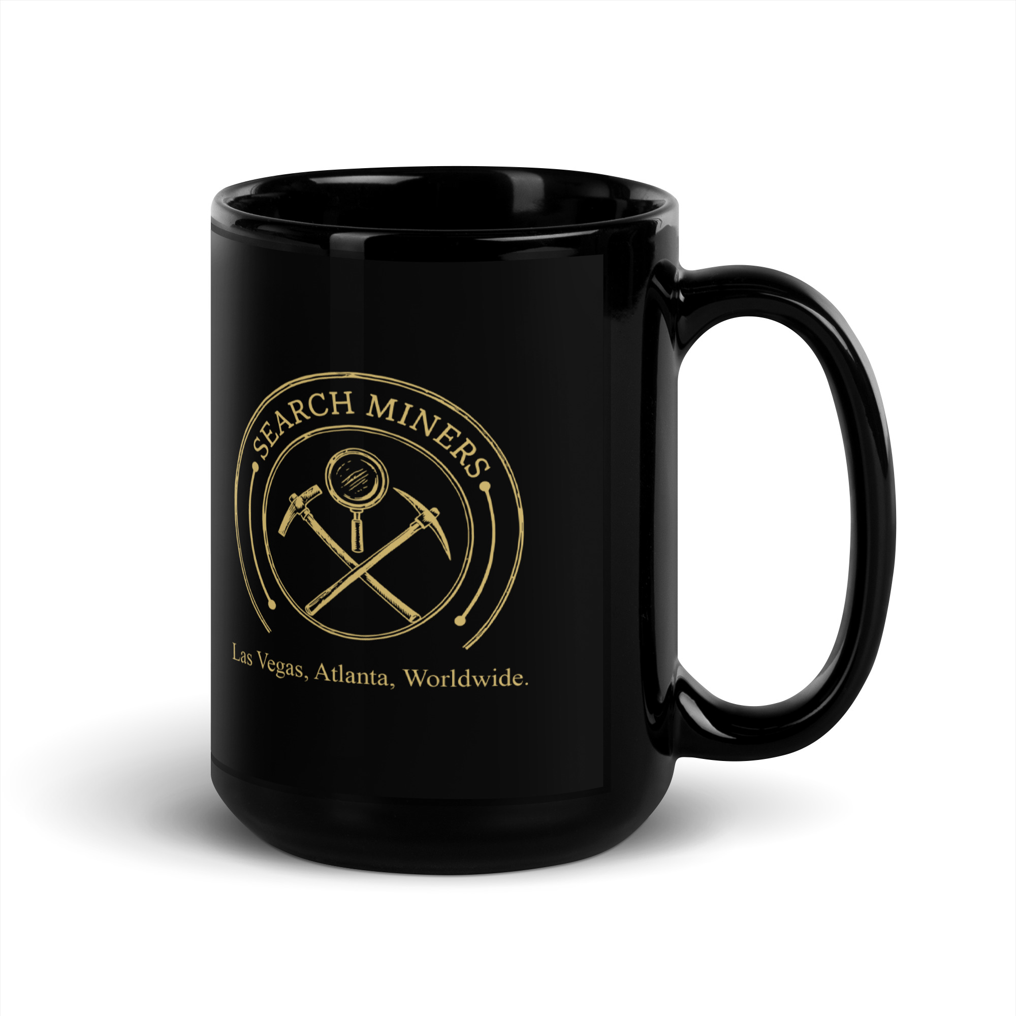 Black Glossy Enamel Camp Mug - Image 4