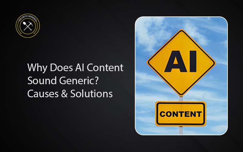 AI content sounding generic due to predictable language and limited original insight